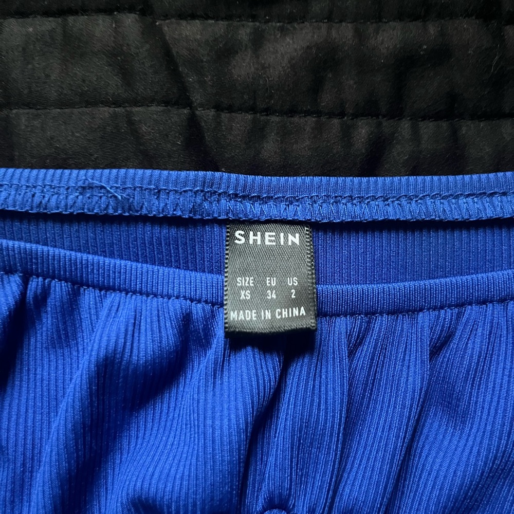 SHEIN Royal Blue Off-Shoulder Blouse - Picture 2 of 2